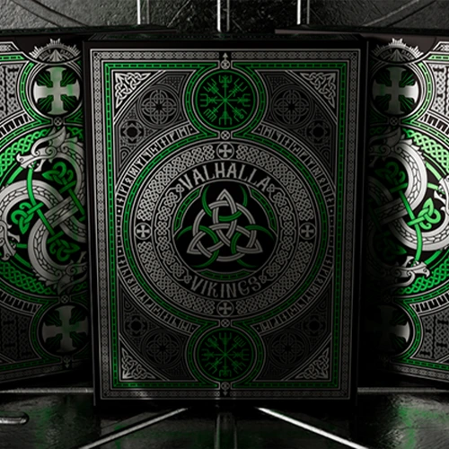 Tienda Mago Chams - Valhalla Viking Emerald Playing Cards full