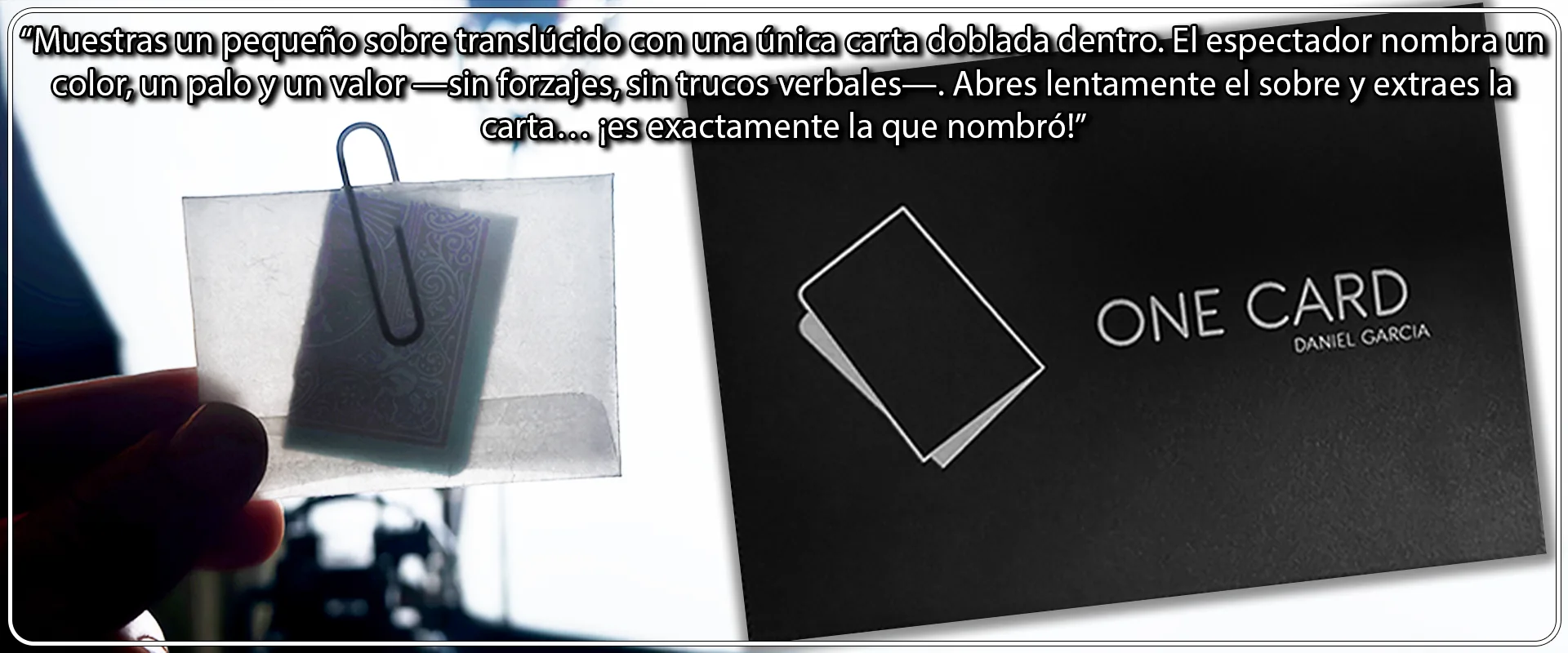 Tienda Mago Chams - One Card by Daniel Garcia BANNER