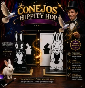 A A Conejos Blanco y Negro Jumbo (Hippity Hop)